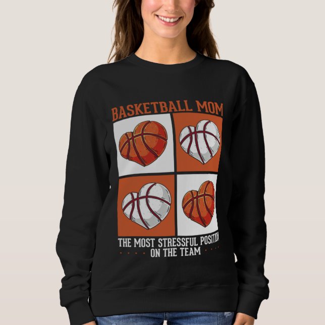 Basketball Mom Mothers Day Motherhood Best Mom Eve Sweatshirt (Front)