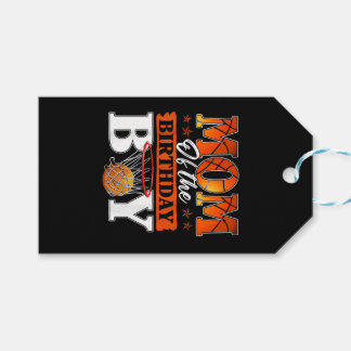 Basketball MOM of The Birthday Boy Family Matching Gift Tags