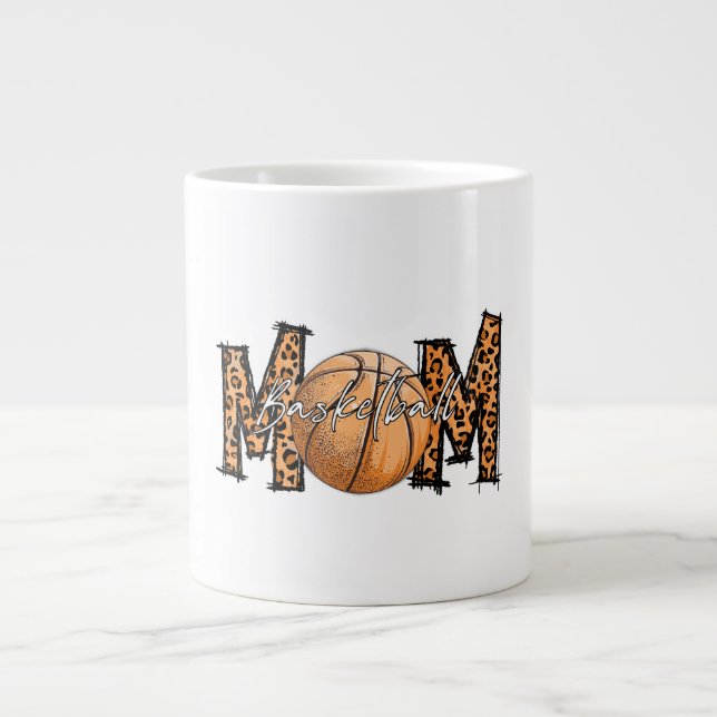 Basketball moon large coffee mug (Front)