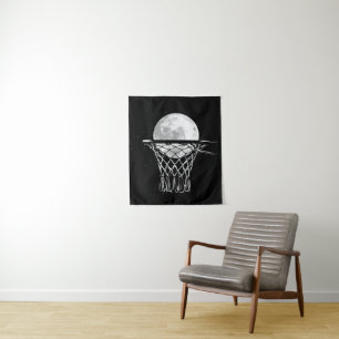 Basketball Moon Tapestry