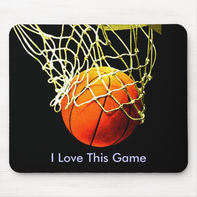 Basketball Mouse Pad - I Love This Game (Front)