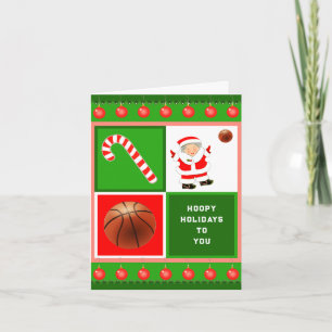 Basketball Mrs. Claus Christmas Holiday Card