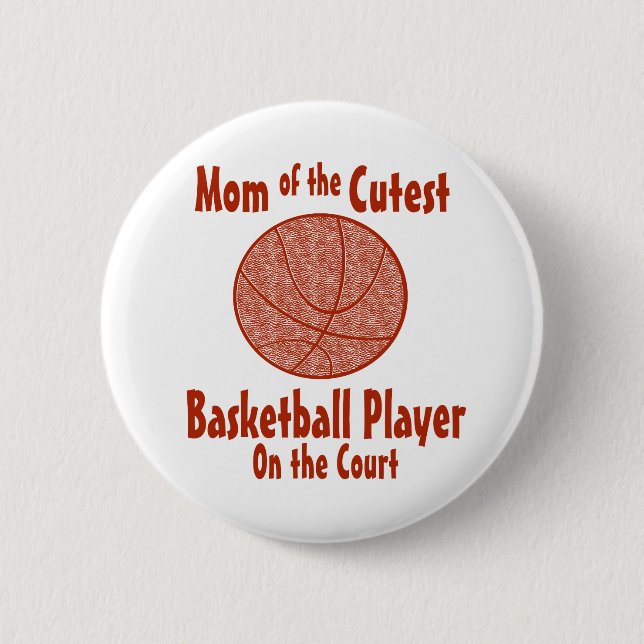 Basketball Mum 6 Cm Round Badge (Front)