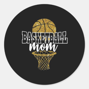 Basketball Mum Basket Hoop  Classic Round Sticker