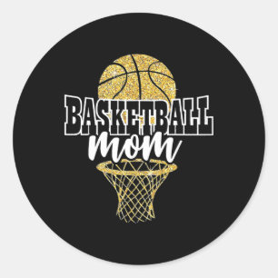 Basketball Mum Basket Hoop Classic Round Sticker