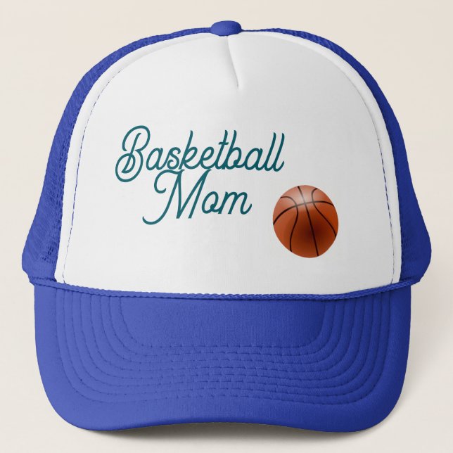 Basketball Mum Cap Blue and White (Front)