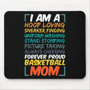 Basketball Mum Coach Wife Fun Proud Team Player Mo Mouse Pad