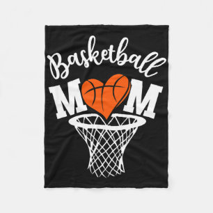 Basketball Mum Cute Novelty Distressed Women Mothe Fleece Blanket