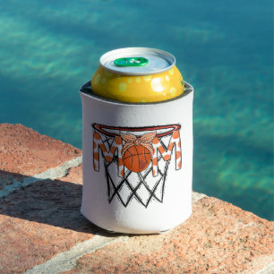 Basketball Mum Hoop Headband Custom Can Cooler