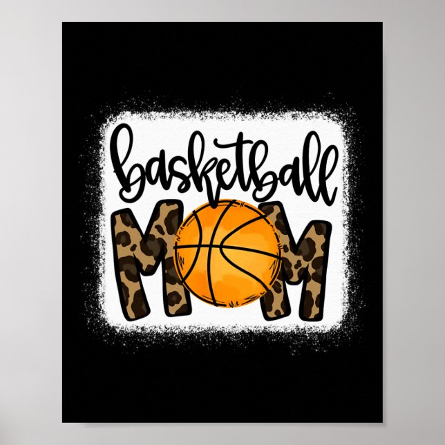 Basketball Mum Leopard Basketball Mama  Poster (Front)