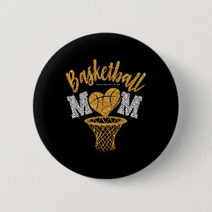 Basketball Mum Leopard Basketball Senior Mum 2023  6 Cm Round Badge