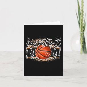 Basketball Mum Leopard Basketball Senior Mum 2023  Card