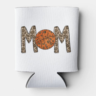 Basketball Mum Leopard Can Cooler