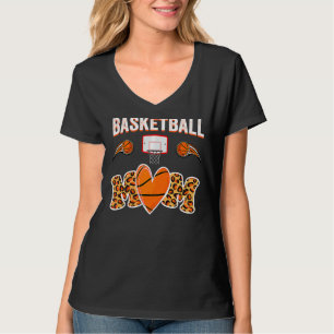 Basketball Mum Leopard For Mother's Day 1 T-Shirt