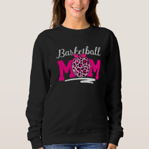 Basketball Mum Leopard Game Day Mother's Day Sweatshirt