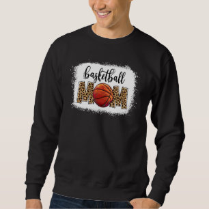 Basketball Mum Leopard Game Day Vibes Basketball M Sweatshirt