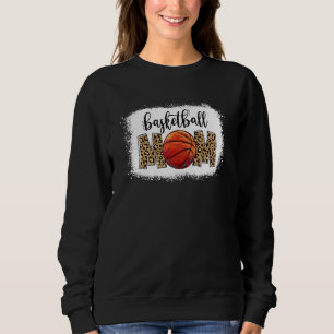 Basketball Mum Leopard Mum Life Game Day Mother's Sweatshirt