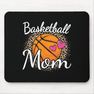 Basketball Mum Leopard Print Basketball Women Mama Mouse Pad