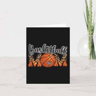 Basketball Mum Leopard Senior 2023 Graduation Moth Card