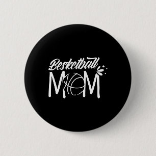 Basketball Mum Match Coach Team Player Mother Momm 6 Cm Round Badge