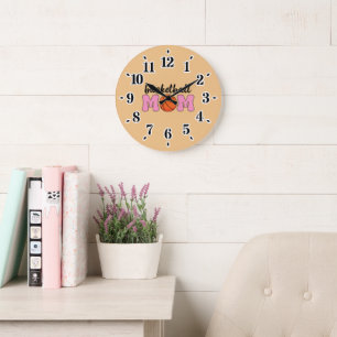 Basketball Mum Mothers Day Large Clock