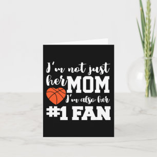 Basketball Mum Number One Fan Basketball Mothers J Card