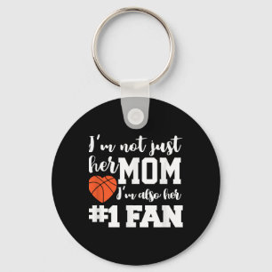 Basketball Mum Number One Fan Basketball Mothers J Key Ring