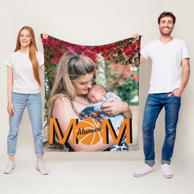 Basketball Mum Photo  Fleece Blanket (In Situ)