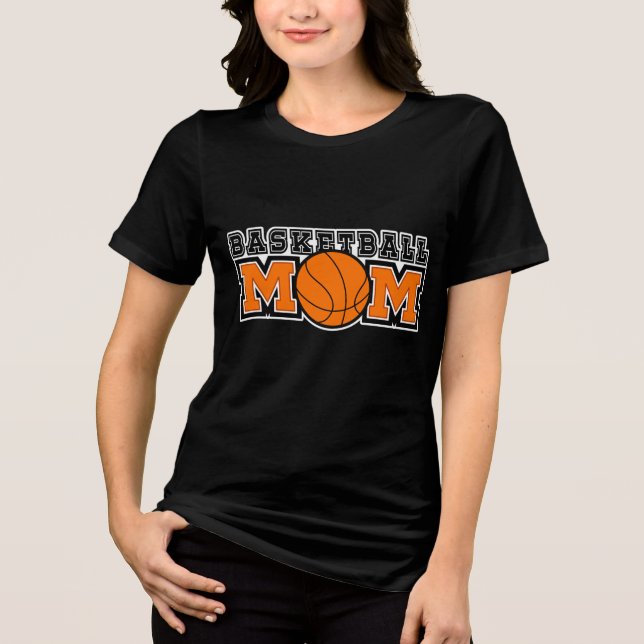 Basketball Mum Screwball Graphics Tri-Blend Shirt (Front)