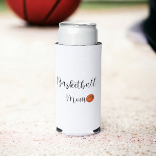 Basketball Mum Script Shirt Cute Seltzer Can Cooler