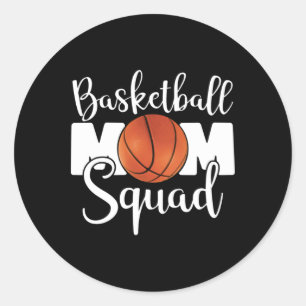 Basketball Mum Squad Classic Round Sticker