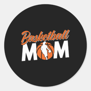 Basketball Mum Team Coach Player Match Mother Momm Classic Round Sticker