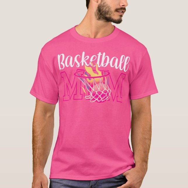 Basketball Mum Team Player Match Coach Mother Momm T-Shirt (Front)