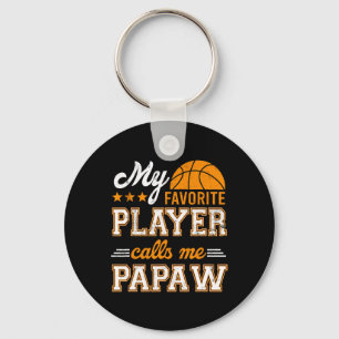 Basketball My Favourite Player Calls Me Papaw  Key Ring
