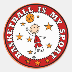 Basketball My Sport Tshirts and Gifts Classic Round Sticker