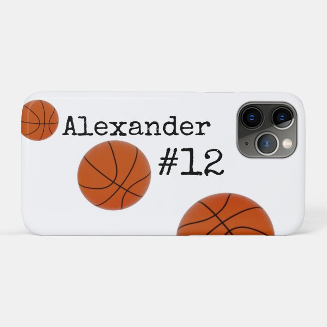 Basketball Name and Number White background  Case-Mate iPhone Case (Back (Horizontal))