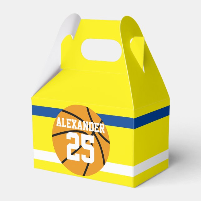 Basketball | Name & Number Favour Box (Front Side)