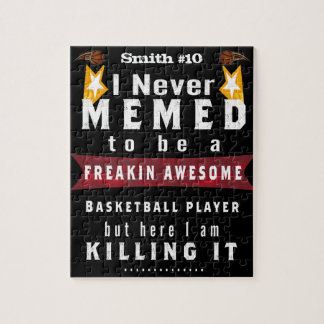 Basketball Name & Number Funny Meme Jigsaw Puzzle