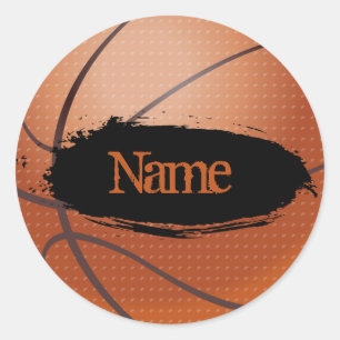 Basketball Name Sticker - Template