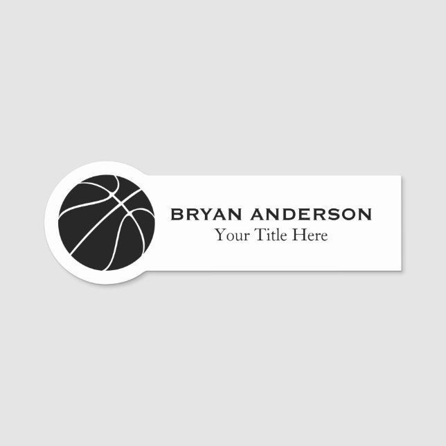Basketball Name Tag (Front)