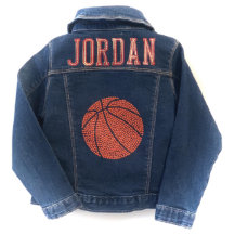 Basketball Name Toddler Jean Jacket 