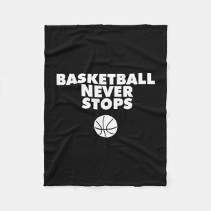 Basketball never stops performance fleece blanket