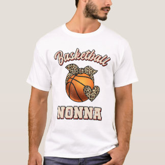 Basketball Nonna Bandanna Leopard T-Shirt