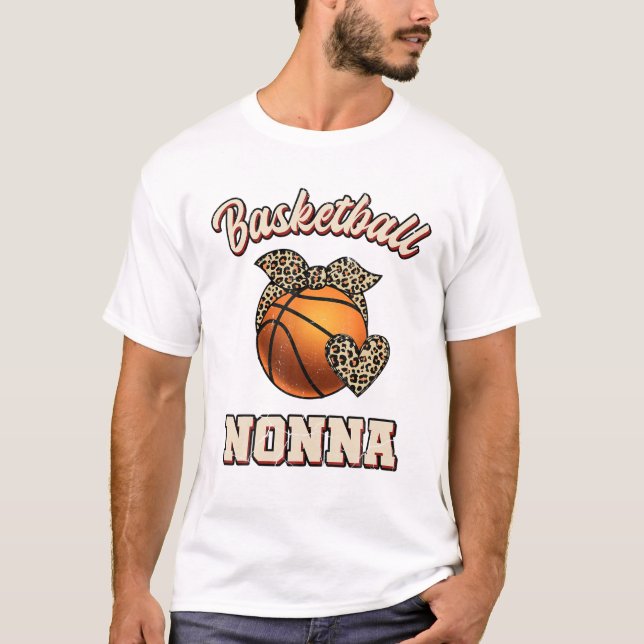 Basketball Nonna Bandanna Leopard T-Shirt (Front)