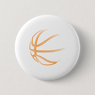 Basketball Novelty- Basketball Player 6 Cm Round Badge