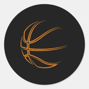 Basketball Novelty- Basketball Player  Classic Round Sticker