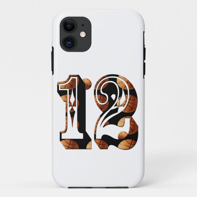 Basketball Number 12 Picture Logo, Case-Mate iPhone Case (Back)
