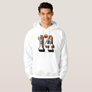 Basketball Number 14 Picture Logo, Hoodie