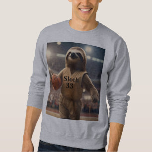 Basketball Number 33 The Sloth Basketballer, Sweatshirt