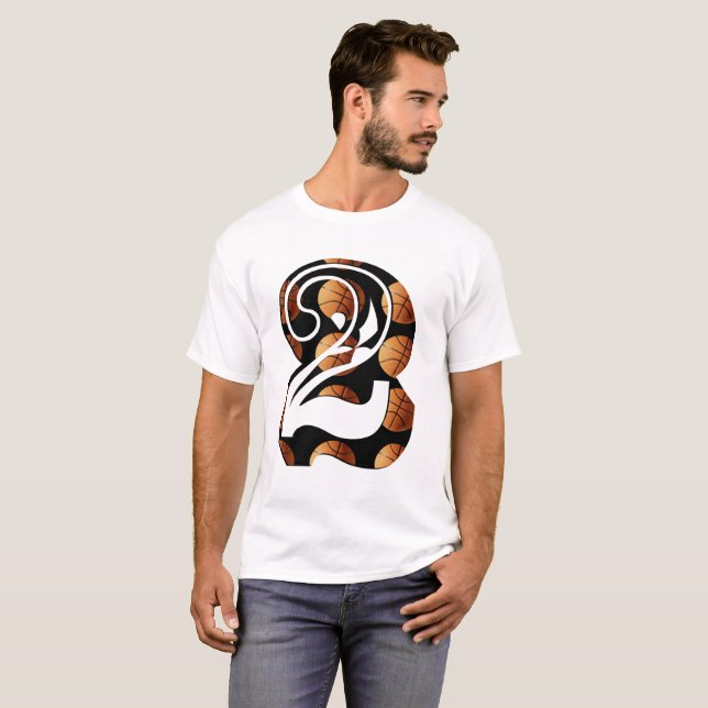 Basketball Number Two,  Logo, T-Shirt (Front Full)